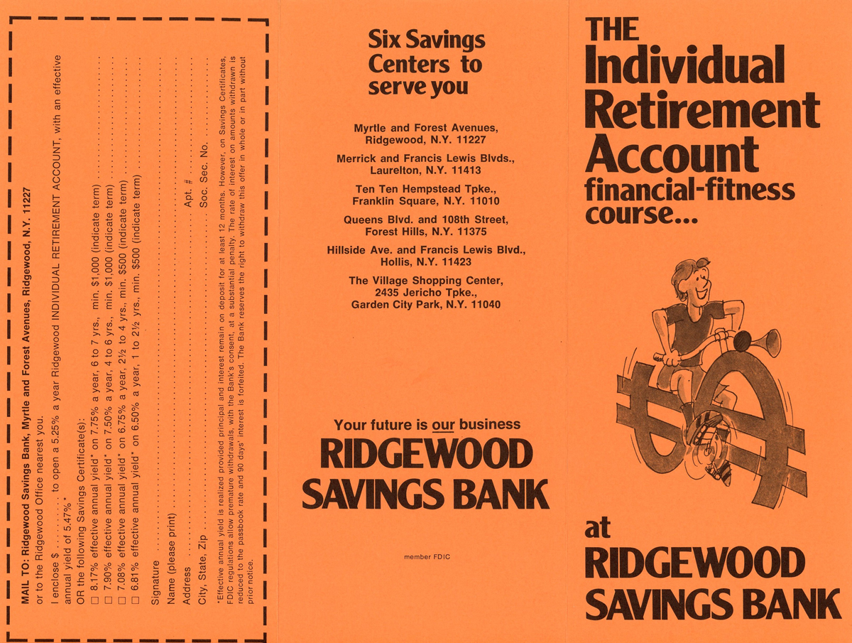 Cover of retirement account brochure