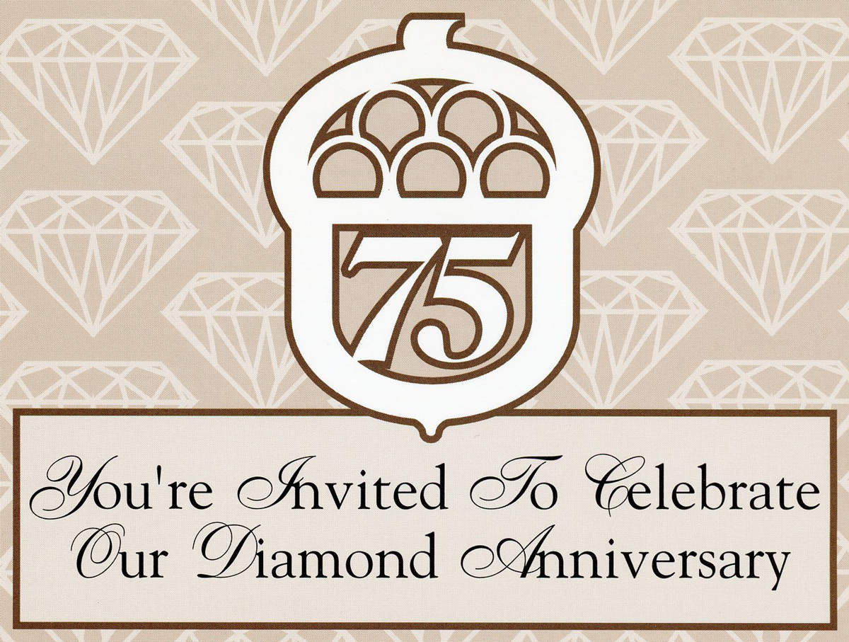 Invitation to Ridgewood's seventy-fifth anniversary celebration